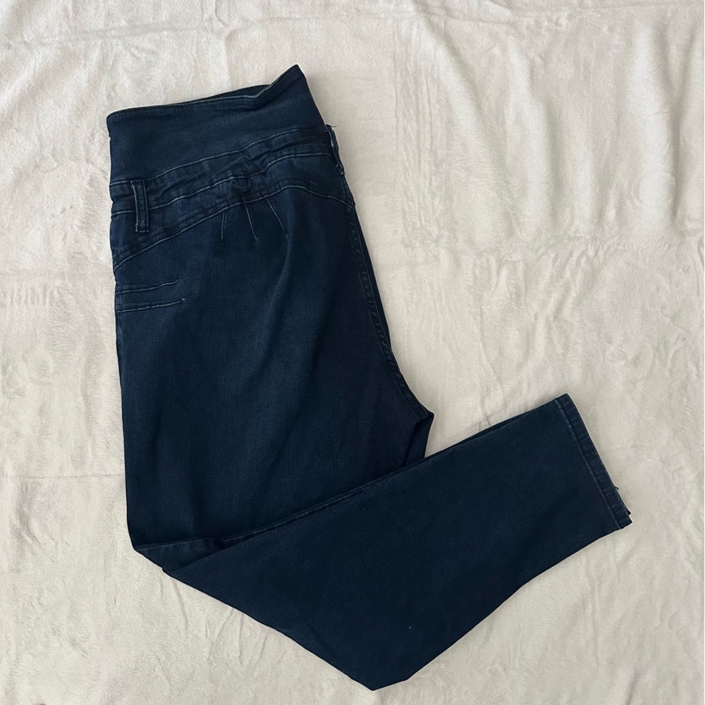 Classic High Rise Women's Jeans in Deep Blue - Picture 12 of 12